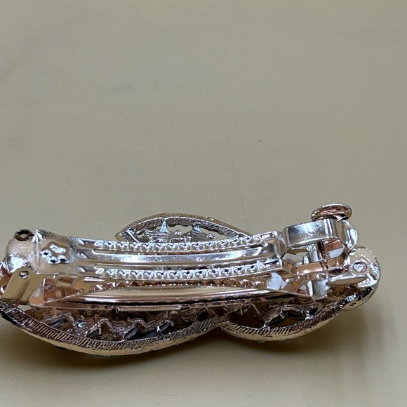 Vintage rhinestone barrette, hair accessory - Picture 4 of 5